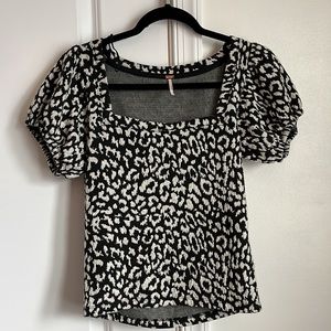 Cheetah print free people top